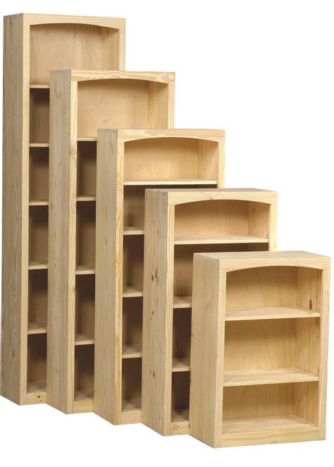 Four Styles, All Solid Wood | Pine bookcase, Wood bookshelves, Real wood furniture