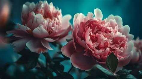 Premium Photo | Elegant Blooms Beautiful Pink Peonies with Large Flowers