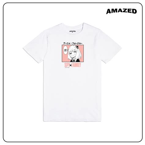 Spy Family Shirt Anya Forger Anime T-shirt D4 Amazed | Shopee Philippines