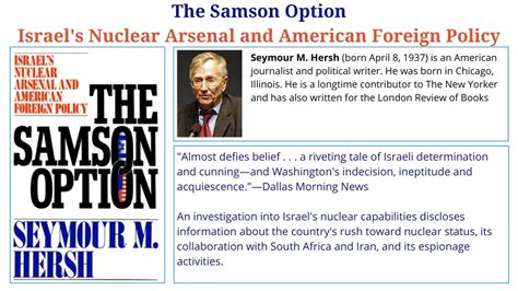 Samson Option - Israel Nuclear Arsenal / Seymour Hersh - YouTube