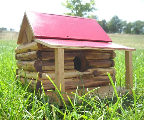 Log Cabin Bird House | Bird house, Bird house plans, Bird houses diy