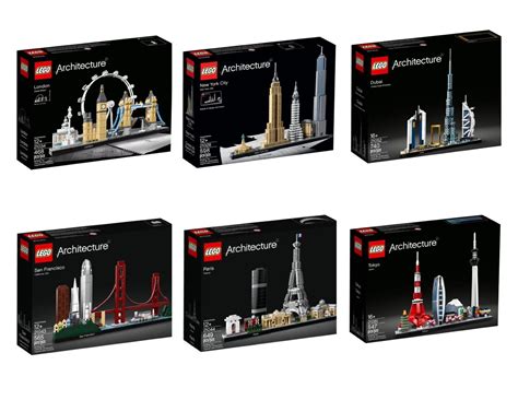 LOT OF 6: LEGO ARCHITECTURE SKYLINE SETS - ALL NISB - NEVER USED ...