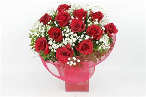 SAN VALENTÍN RAMO DE 12 ROSAS ROJAS CON PANICULATAS - Floristeria Martínez