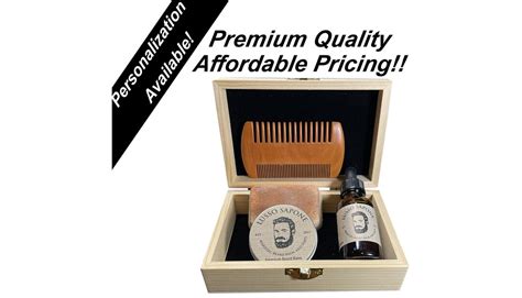 Personalized Gift Beard Grooming Kit Contains Beard Balm - Etsy