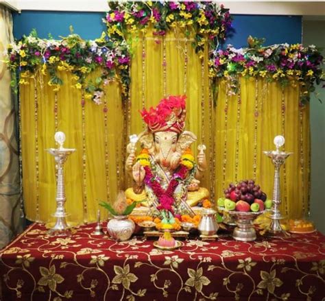 27 Best Trending Ganesh Chaturthi Decoration Ideas for home 2019 ...