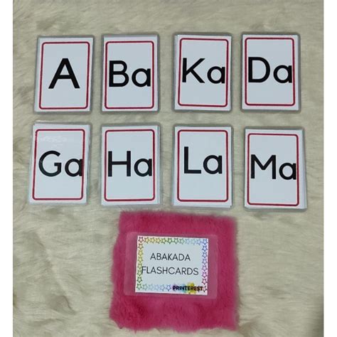 abakada and sight words mini laminated flashcards | Shopee Philippines