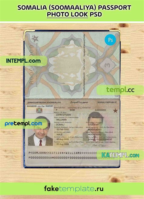 Senegal passport PSD files, editable scan and photo-realistic look ...