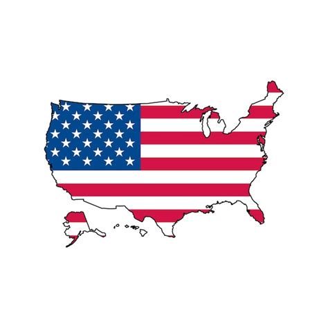 Premium Vector | Usa flag map vector