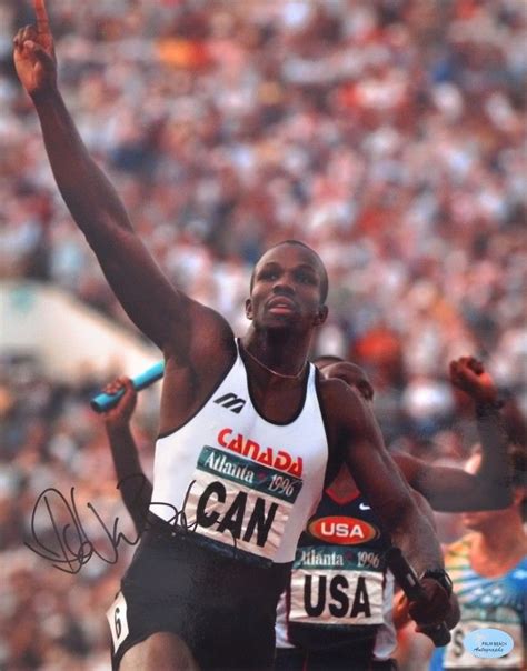 Donovan Bailey Autographed Photo with COA - Sporting - Olympics and Other Games - Memorabilia