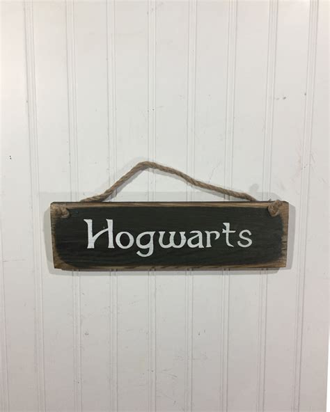 Hogwarts sign. Harry Potter Hogwarts wooden sign. Kitchen | Etsy