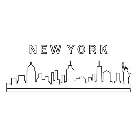 New York City Silhouette Vector Art, Icons, and Graphics for Free Download