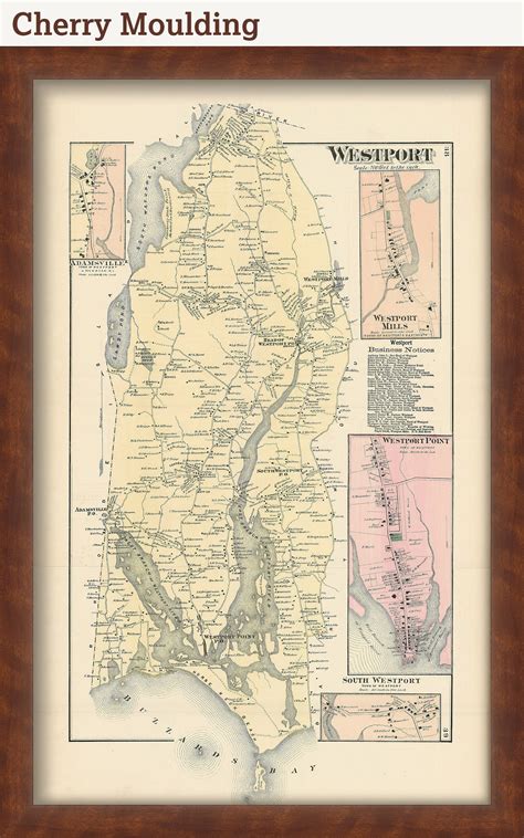 WESTPORT, Massachusetts 1871 Map - Replica or Genuine ORIGINAL