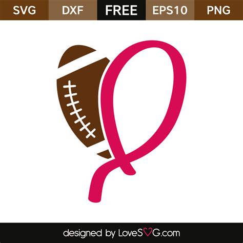 Football Cancer Ribbon | Lovesvg.com