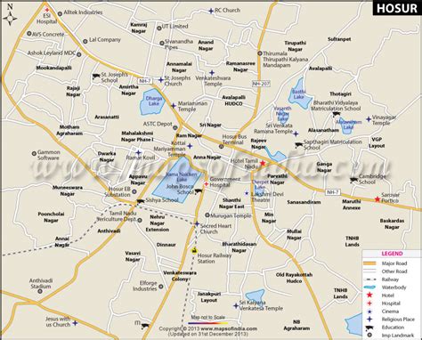 Hosur City Map