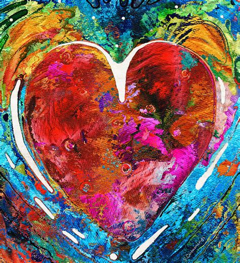 Colorful Heart Art - Everlasting - By Sharon Cummings Painting by Sharon Cummings