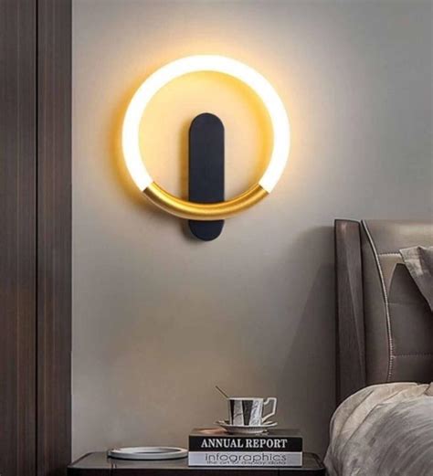 Buy Tagus Round Gold Metal Wall Lamp By Smartway Lighting Online - LED ...