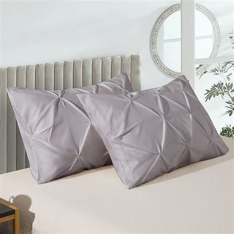 Pillow Shams Set of 2 Queen Size Pillow Shams Gray Pillow Shams Queen ...