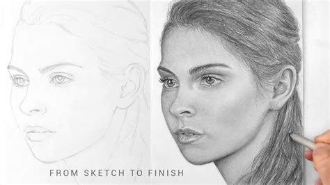 How to draw and shade a portrait using Graphite Pencils - YouTube