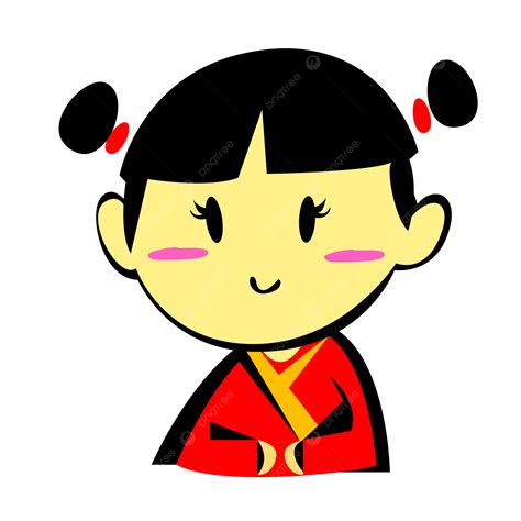 Chinese Girl Vector Drawing, Chinese Girl, Girl, Chinese Style PNG and Vector with Transparent ...