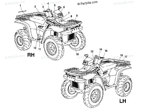 Polaris ATV 2001 OEM Parts Diagram for Decals | Partzilla.com