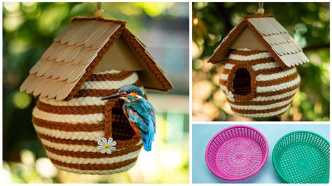 diy how to make a bird house from scrap materials - YouTube