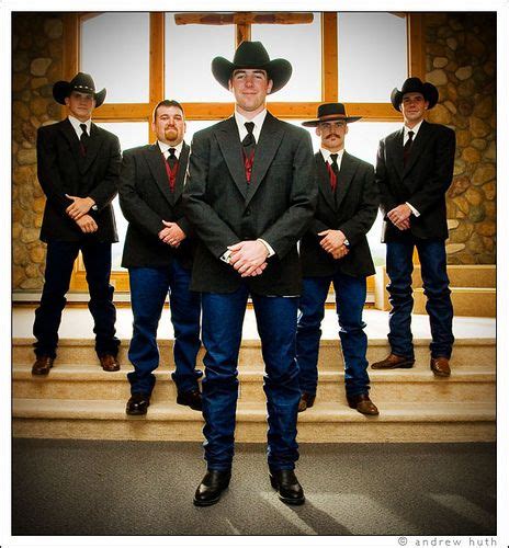 The Cowboy and His Posse | Country groom attire, Cowboy wedding, Country wedding pictures