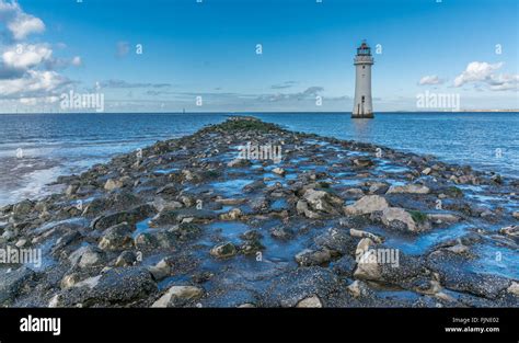 Lighthouse at New Brighton Stock Photo - Alamy