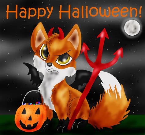 Halloween Fox by WinterIceFox on DeviantArt