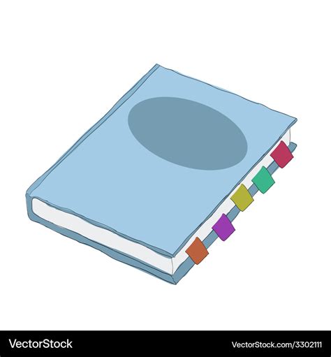 Blue notebook cartoon Royalty Free Vector Image