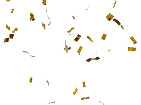 3D rendered golden confetti 11577785 PNG