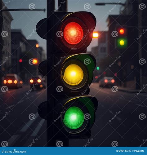 Stunning Photo-realistic Traffic Lights Displaying All Three Colors ...