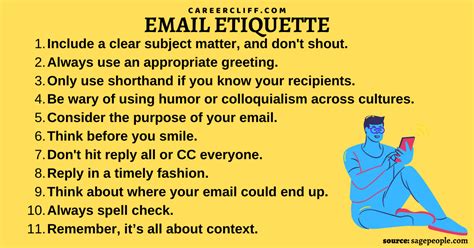 30 Email Etiquette Rules in the Workplace - Examples | Training - CareerCliff