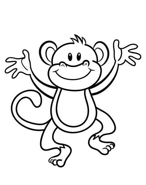 Simple Monkey Drawing | Free download on ClipArtMag