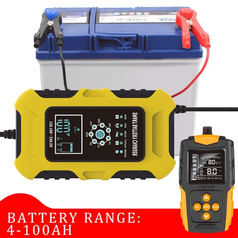 12V 10A 24V 5A Full Automatic Car LCD Battery Charger 110V To 240V To Intelligent Fast Power ...