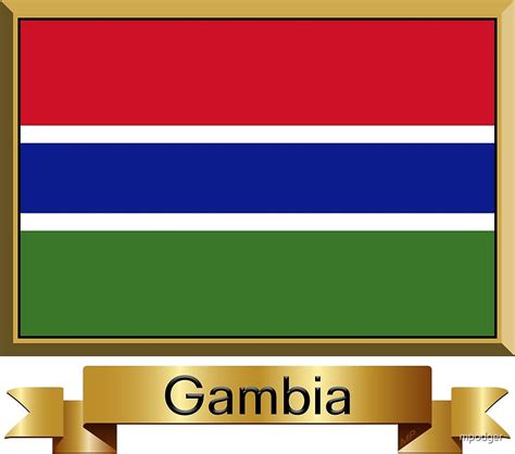 "Gambian Flag Gifts, Stickers & Products - Named" by mpodger | Redbubble