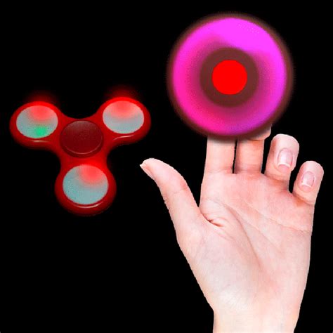 LED Light-Up Fidget Spinner - Red | GlowUniverse.com