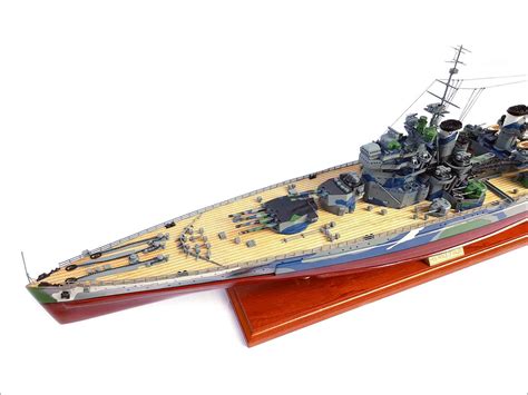 HMS Prince of Wales WW2 Battleship Model with Camouflage