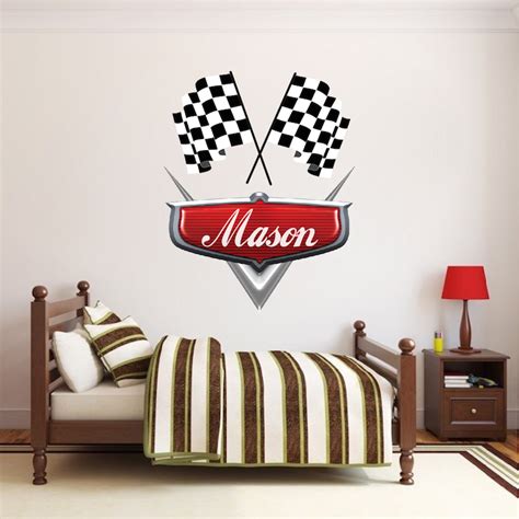 Personalized Boys Race Car Name Decal - Car Wall Decals - Automotive ...