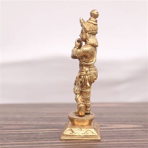 GOLDEN KRISHNA BRASS STATUE - Buy exclusive brass statues, collectibles ...