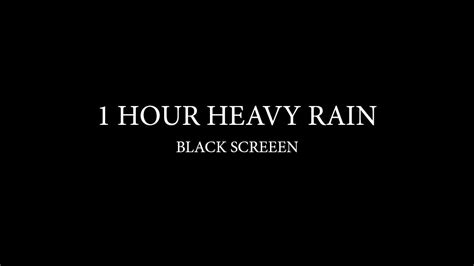 1 HOUR BLACK SCREEN RAIN SOUND - YouTube