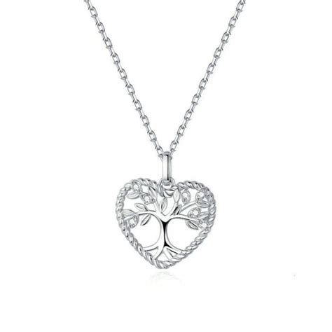 Tree of Life Heart Necklace In Sterling Silver in 2023 | Silver, Sterling silver pendants ...