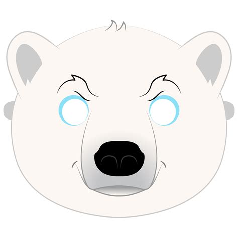 Polar Bear Mask Template | Free Printable Papercraft Templates