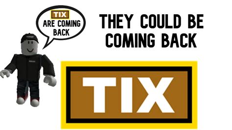 Tix might be coming back (Here's why) - By Sim8nz Sim8nz - YouTube