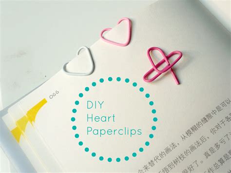 Novelty and Chevron: Heart Shaped Paperclips