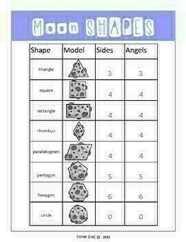 Geometry Shapes Worksheet | Moon Shapes | Made By Teachers