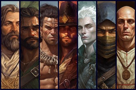 ArtStation - 100 Fantasy RPG Human Male Character Portraits | Game Assets