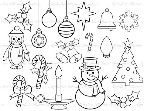 Christmas Drawing Black And White at GetDrawings | Free download