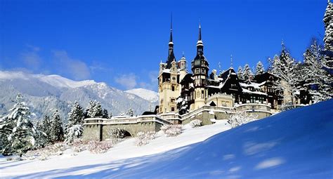 Peles Castle during winter, Romania : r/europe