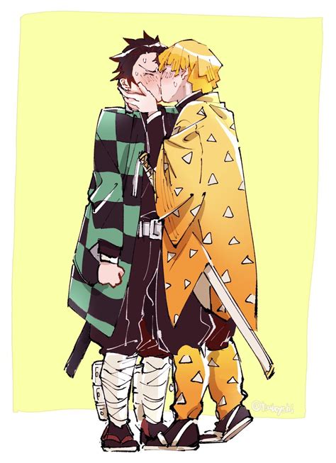 Zenitsu And Tanjiro Kiss