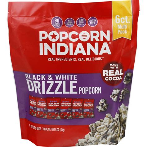 Popcorn Indiana Popcorn, Black & White Drizzle, Multi Pack | Shop ...